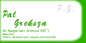 pal greksza business card